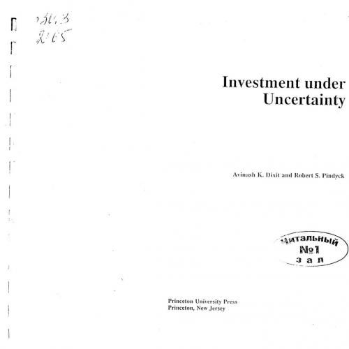 Investment under uncertainty - Wei Zhi