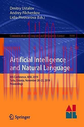 [FOX-Ebook]Artificial Intelligence and Natural Language: 8th Conference