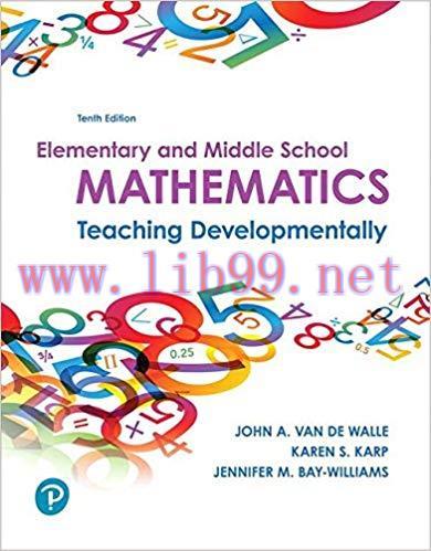 [PDF]Elementary and Middle School Mathematics, 10th Edition [John A. Van de Walle]