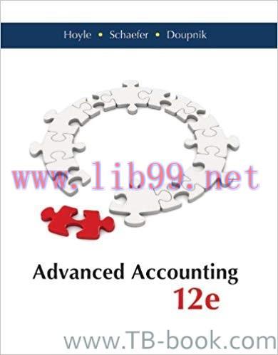 Advanced Accounting 12th Edition by Hoyle 课本