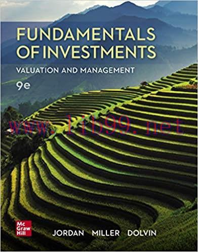 [PDF]Fundamentals of Investments Valuation and Management 9th Edition [Bradford D. Jordan]
