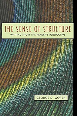 Sense of Structure, The Writing from_the Reader&rsquo;s Perspective 1st Edition