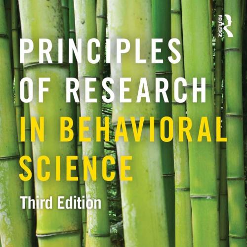 Principles of Research in Behavioral Science 3rd Edition - Whitley, Bernard E.,Adams, Heather L...