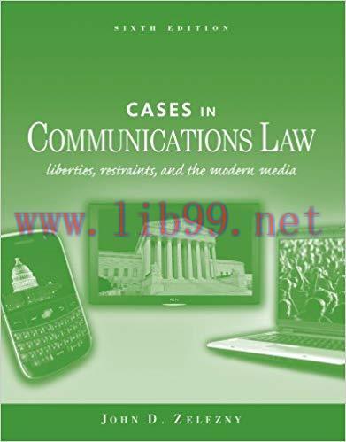 Cases in Communications Law (McGraw-Hill Series in Mass Communication and Journalism) 6th Editi...