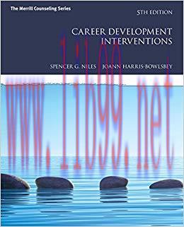 Career Development Interventions (Merrill Counseling) 5th Edition,