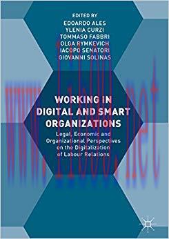 (PDF)Working in Digital and Smart Organizations: Legal, Economic and Organizational Perspective...