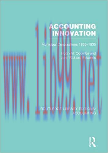 (PDF)Accounting Innovation (RLE Accounting): Municipal Corporations 1835-1935 (Routledge Librar...