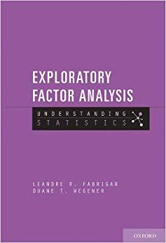 (PDF)Exploratory Factor Analysis (Understanding Statistics) 1st Edition