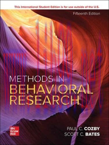 [FOX-Ebook]Methods in Behavioral Research, 15th Edition