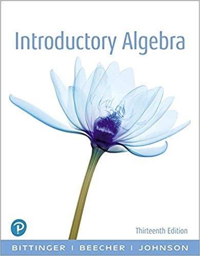 Introductory Algebra, 13th Edition [Marvin L. Bittinger]