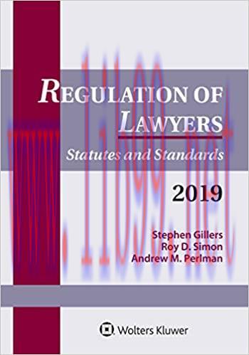(PDF)Regulation of Lawyers: Statutes and Standards, 2019 (Supplements)