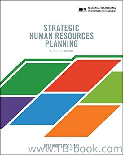 (PDF)Strategic Human Resources Planning 7th Canadian Edition by Monica Belcourt