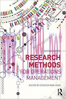 Research Methods for Operations Management 2nd Edition,