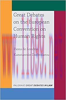 (PDF)Great Debates on the European Convention on Human Rights (Great Debates in Law)