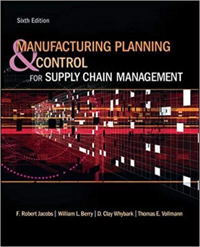 Manufacturing Planning and Control for Supply Chain Management 6th Edition [Jacobs, F. Robert]
