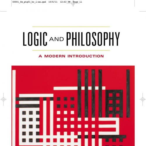 Logic and Philosophy A Modern Introduction 12th Edition