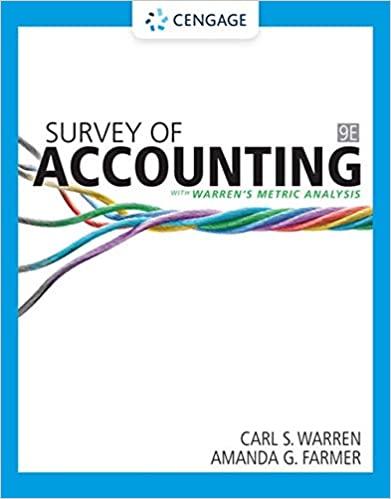Survey of Accounting, Edition 9