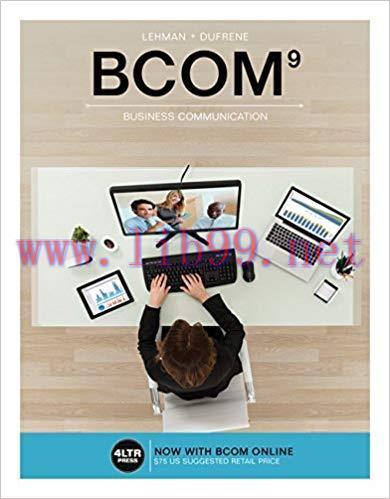 Test Bank for BCOM 9th Edition by Carol M. Lehman