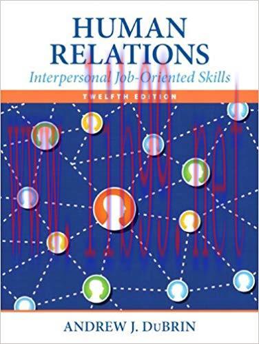 (PDF)Human Relations: Interpersonal Job-Oriented Skills 12th Edition