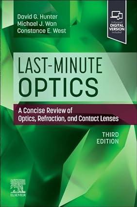 [AME]Last-Minute Optics: A Concise Review of Optics, Refraction, and Contact Lenses, 3rd editio...
