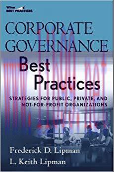 (PDF)Corporate Governance Best Practices: Strategies for Public, Private, and Not-for-Profit Or...
