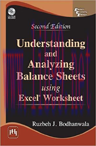 (PDF)Understanding and Analyzing Balance Sheets Using Excel&reg;, 2nd ed. (with CD-ROM) 2nd edition...