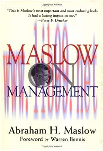 Maslow on Management 1st Edition,