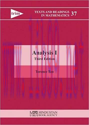 (PDF)Analysis I: Third Edition (Texts and Readings in Mathematics)