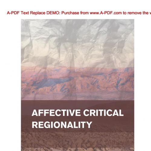 Affective Critical Regionality