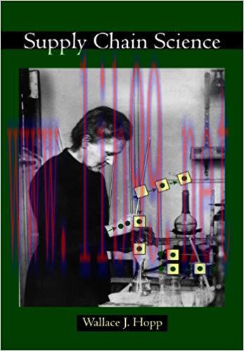 Supply Chain Science 1st Edition,