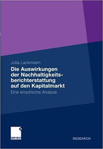 (PDF)Die Auswirkungen der Nachhaltigkeitsberichterstattung auf den Kapitalmarkt Eine empirische...