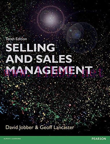 [FOX-Ebook]Selling and Sales Management, 10th Edition