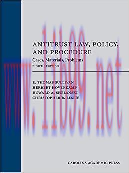 (PDF)Antitrust Law, Policy, and Procedure: Cases, Materials, Problems