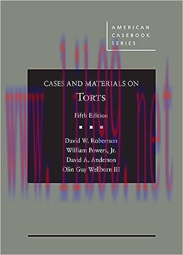 [PDF]Cases and Materials on Torts 5th Edition