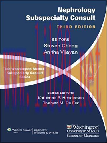 (PDF)The Washington Manual of Nephrology Subspecialty Consult (The Washington Manual Subspecial...