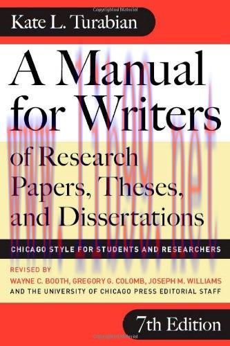 [FOX-Ebook]A Manual for Writers of Research Papers, Theses, and Dissertations, Seventh Edition:...