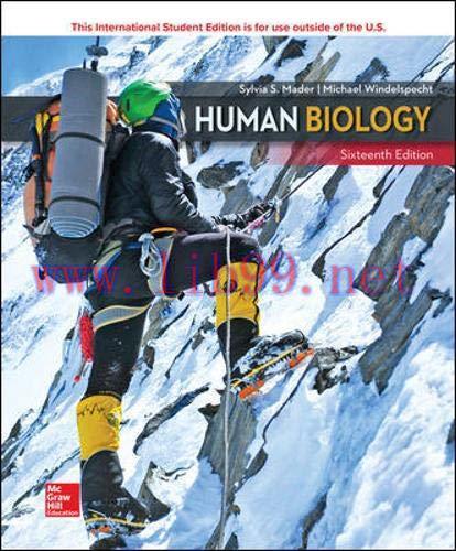 [AME]Human Biology, 16th Edition (Mader) (Original PDF)