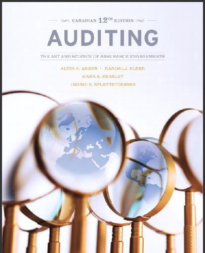 (Test Bank)Auditing The Art and Science of Assurance Engagements 12th Canadian Edition.zip