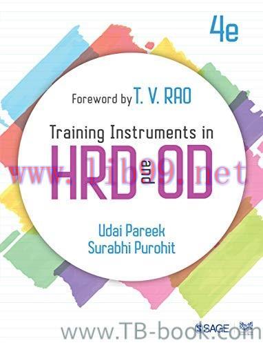 Training Instruments in HRD and OD Fourth Edition by Udai Pareek 课本