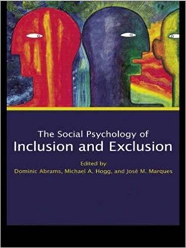 (PDF)The Social Psychology of Inclusion and Exclusion 1st Edition
