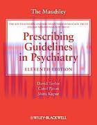 [AME]The Maudsley Prescribing Guidelines in Psychiatry, 11e (Original PDF)