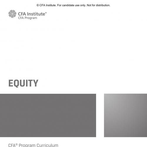 2020 CFA Program Curriculum Level 2, Volume 4 by CFA Institute