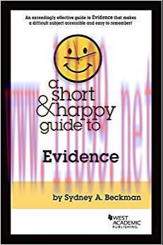 (PDF)A Short & Happy Guide to Evidence (Short & Happy Guides) 1st Edition