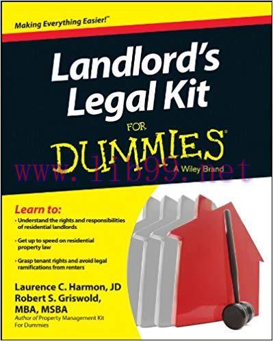 Landlord&rsquo;s Legal Kit For Dummies (For Dummies)) 1st Edition,