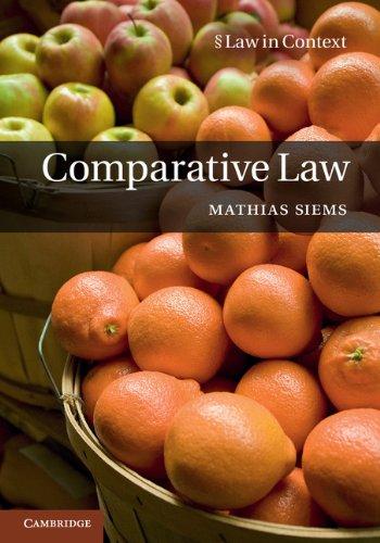 Comparative Law (Law in Context) 2nd Edition [Mathias Siems]