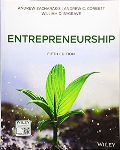 Entrepreneurship, 5th Edition Andrew Zacharakis