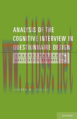 [AME]Analysis of the Cognitive Interview in Questionnaire Design