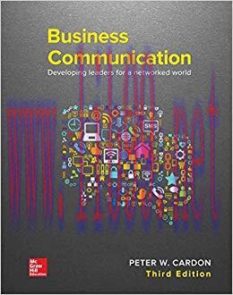 (PDF)Business Communication: Developing Leaders for a Networked World 3rd Edition