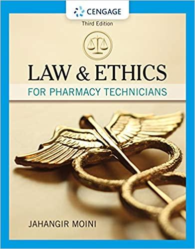 Law and Ethics for Pharmacy Technicians 3rd Edition [Jahangir Moini]