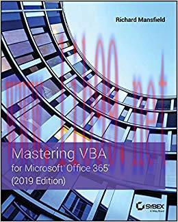 Mastering VBA for Microsoft Office 365 2019 Edition,